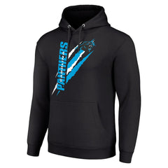 Carolina Panthers Starter Unisex Color Scratch Fleece Pullover Hoodie - Black cheap