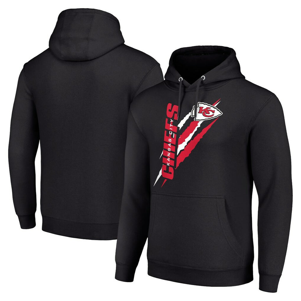 Kansas City Chiefs Starter Unisex Color Scratch Fleece Pullover Hoodie - Black online