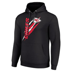 Kansas City Chiefs Starter Unisex Color Scratch Fleece Pullover Hoodie - Black online