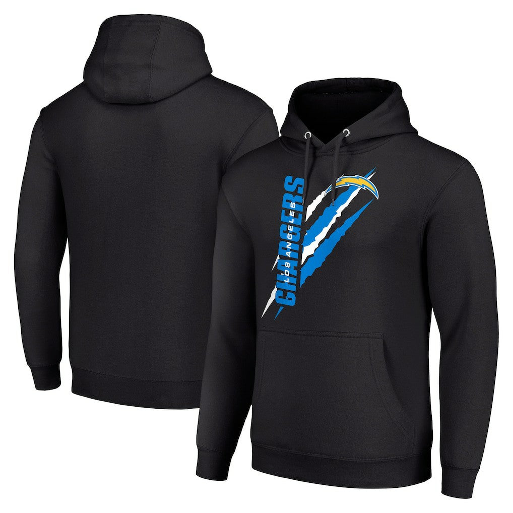 Los Angeles Chargers Starter Unisex Color Scratch Fleece Pullover Hoodie - Black discount
