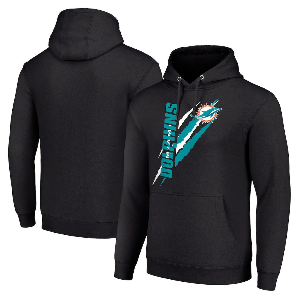 Miami Dolphins Starter Unisex Color Scratch Fleece Pullover Hoodie - Black online