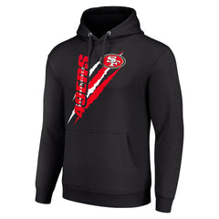 San Francisco 49ers Starter Unisex Color Scratch Fleece Pullover Hoodie - Black for sale