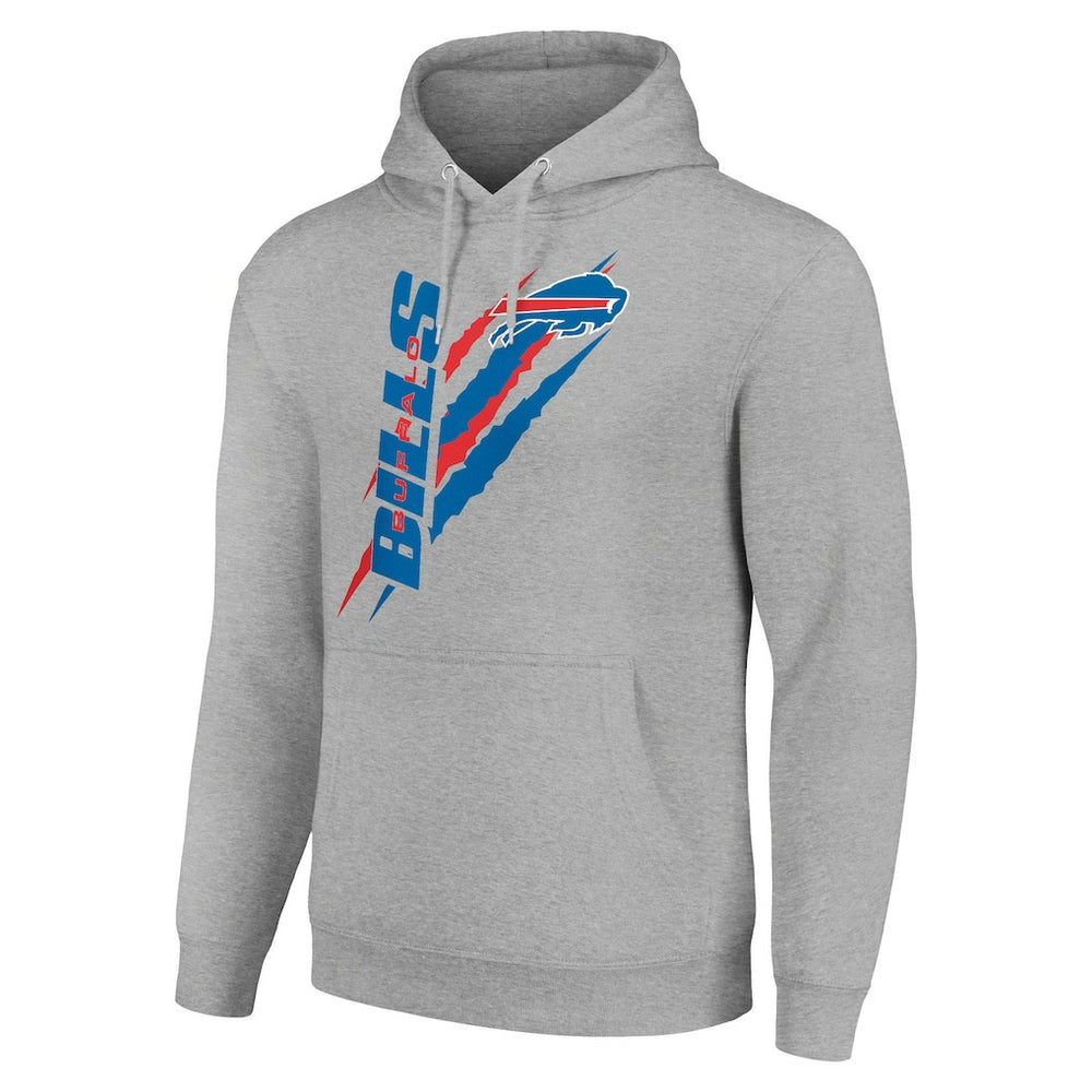 Buffalo Bills Starter Unisex Color Scratch Fleece Pullover Hoodie - Heather Gray cheap