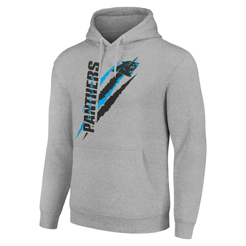 Carolina Panthers Starter Unisex Color Scratch Fleece Pullover Hoodie - Heather Gray on sale