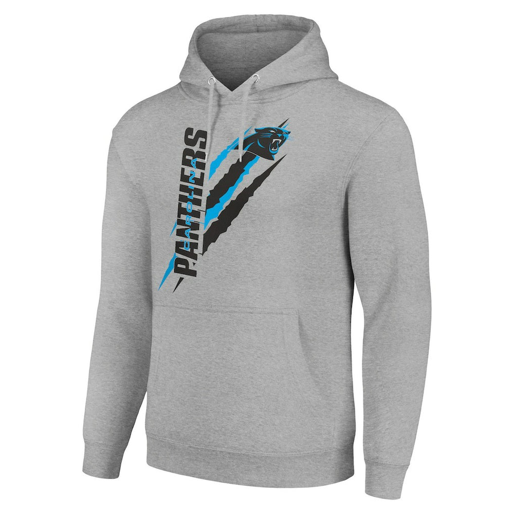 Carolina Panthers Starter Unisex Color Scratch Fleece Pullover Hoodie - Heather Gray on sale