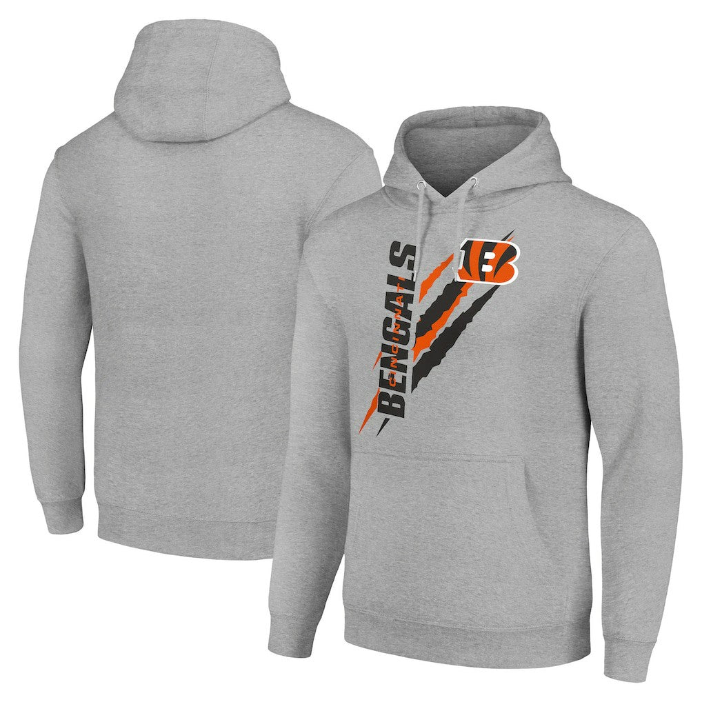 Cincinnati Bengals Starter Unisex Color Scratch Fleece Pullover Hoodie - Heather Gray online
