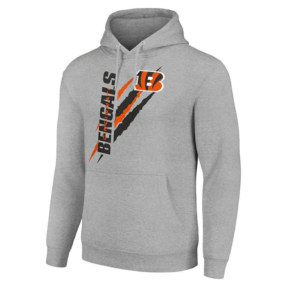 Cincinnati Bengals Starter Unisex Color Scratch Fleece Pullover Hoodie - Heather Gray online