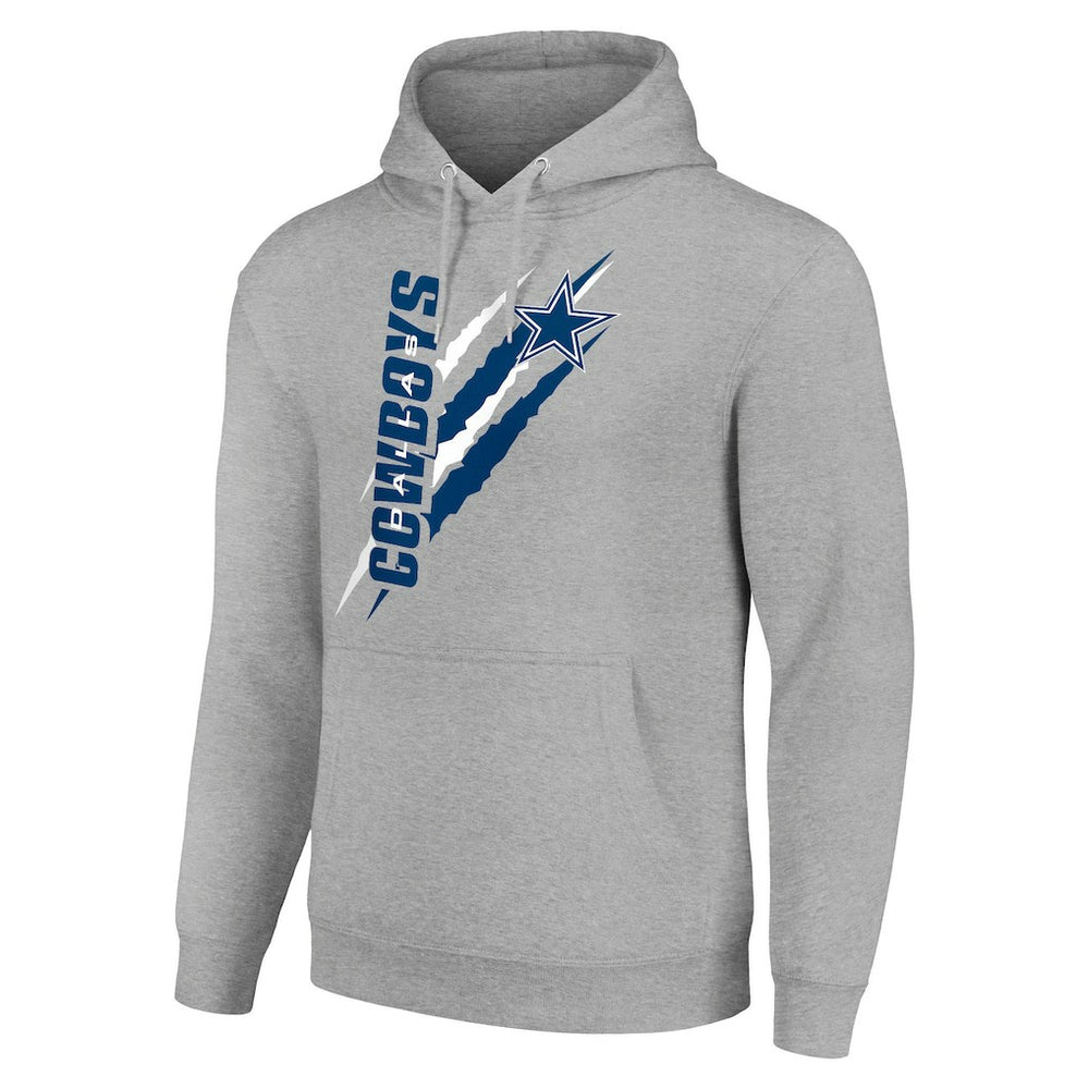 Dallas Cowboys Starter Unisex Color Scratch Fleece Pullover Hoodie - Heather Gray discount