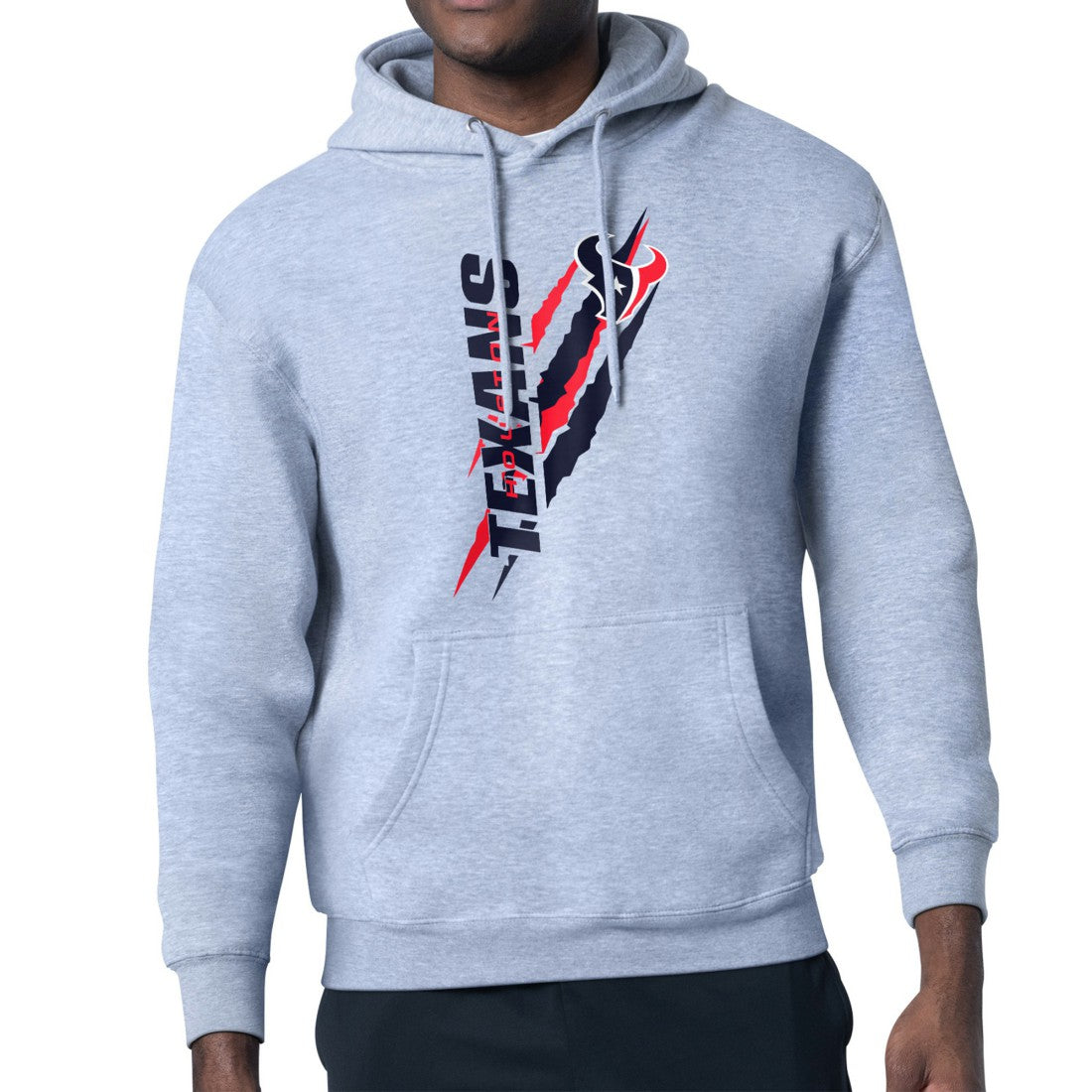 Houston Texans Starter Unisex Color Scratch Fleece Pullover Hoodie - Heather Gray sale