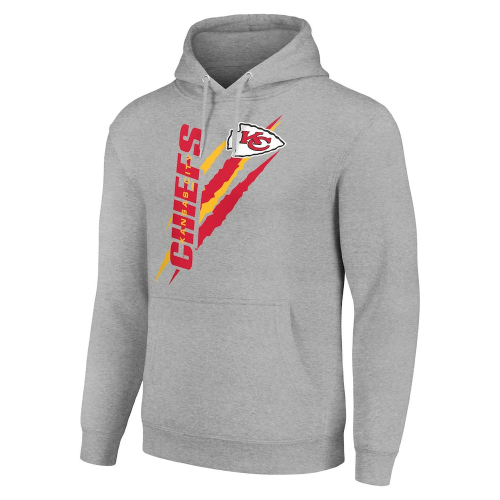 Kansas City Chiefs Starter Unisex Color Scratch Fleece Pullover Hoodie - Heather Gray outlet