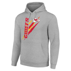 Kansas City Chiefs Starter Unisex Color Scratch Fleece Pullover Hoodie - Heather Gray outlet