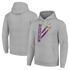 Minnesota Vikings Starter Unisex Color Scratch Fleece Pullover Hoodie - Heather Gray sale