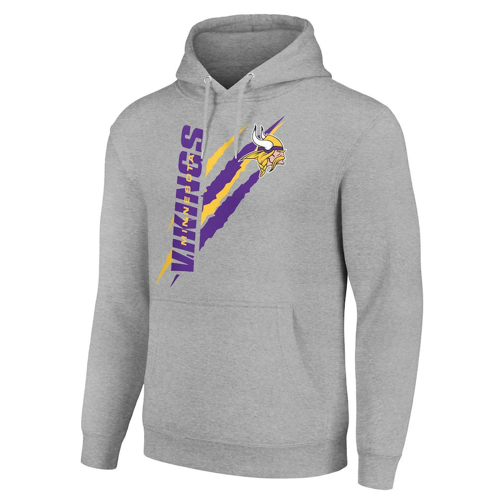 Minnesota Vikings Starter Unisex Color Scratch Fleece Pullover Hoodie - Heather Gray sale
