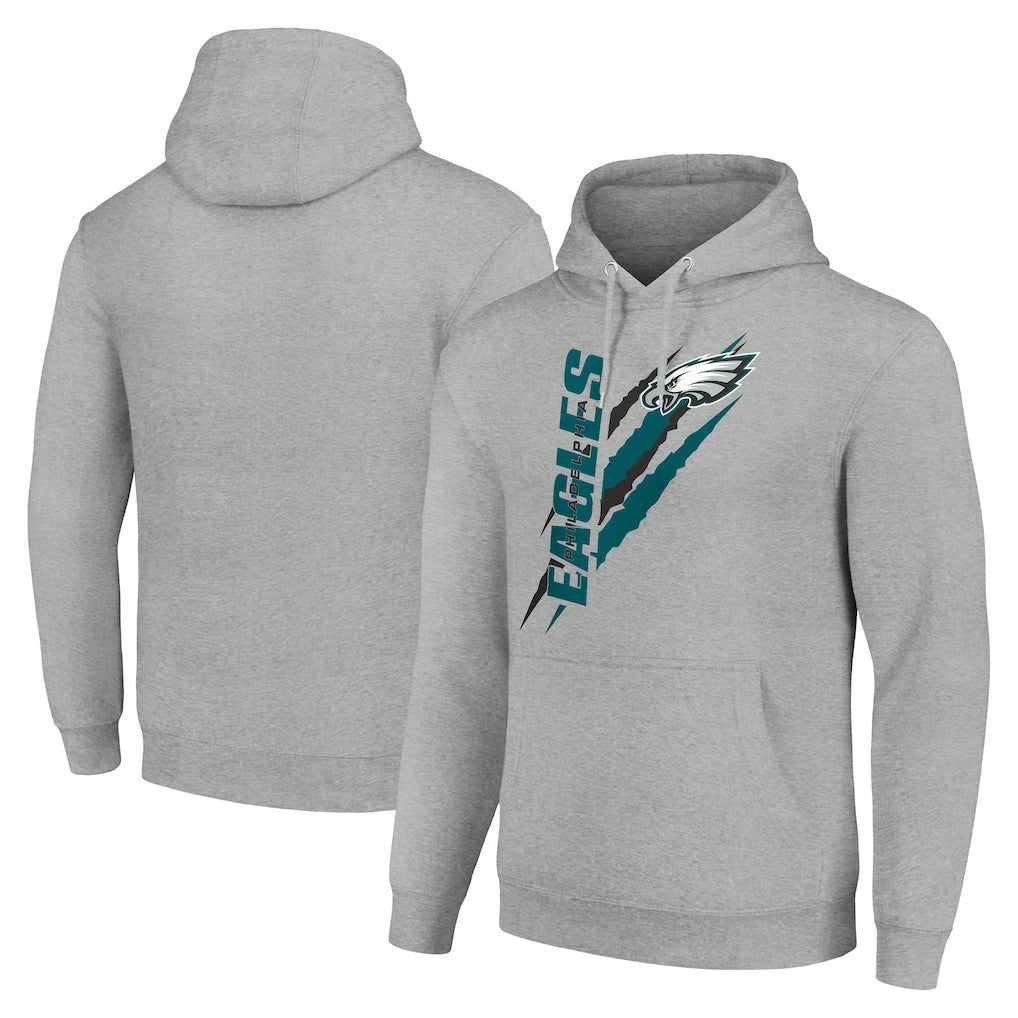 Philadelphia Eagles Starter Unisex Color Scratch Fleece Pullover Hoodie - Heather Gray on sale