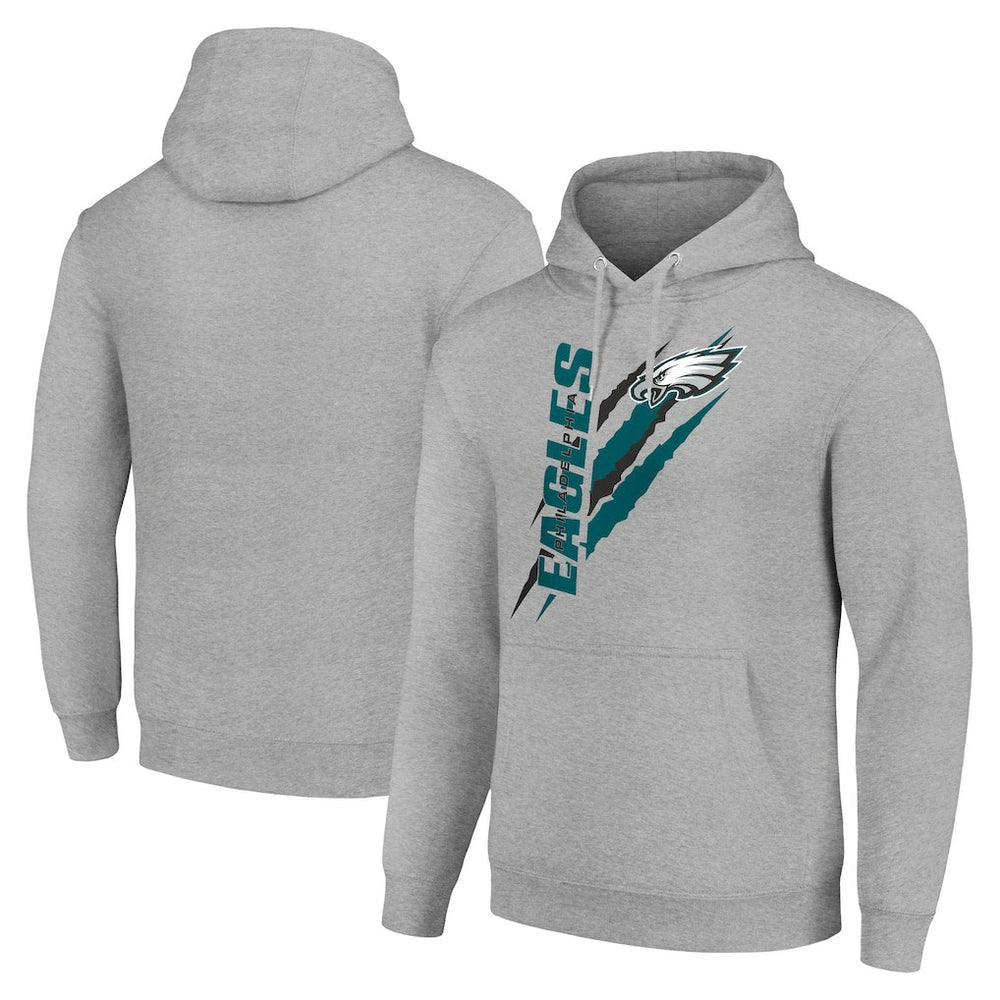 Philadelphia Eagles Starter Unisex Color Scratch Fleece Pullover Hoodie - Heather Gray on sale