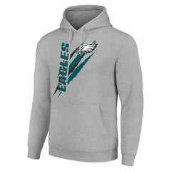 Philadelphia Eagles Starter Unisex Color Scratch Fleece Pullover Hoodie - Heather Gray on sale