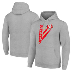 San Francisco 49ers Starter Unisex Color Scratch Fleece Pullover Hoodie - Heather Gray for sale