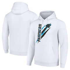 Carolina Panthers Starter Unisex Color Scratch Fleece Pullover Hoodie - White for sale