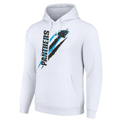 Carolina Panthers Starter Unisex Color Scratch Fleece Pullover Hoodie - White for sale