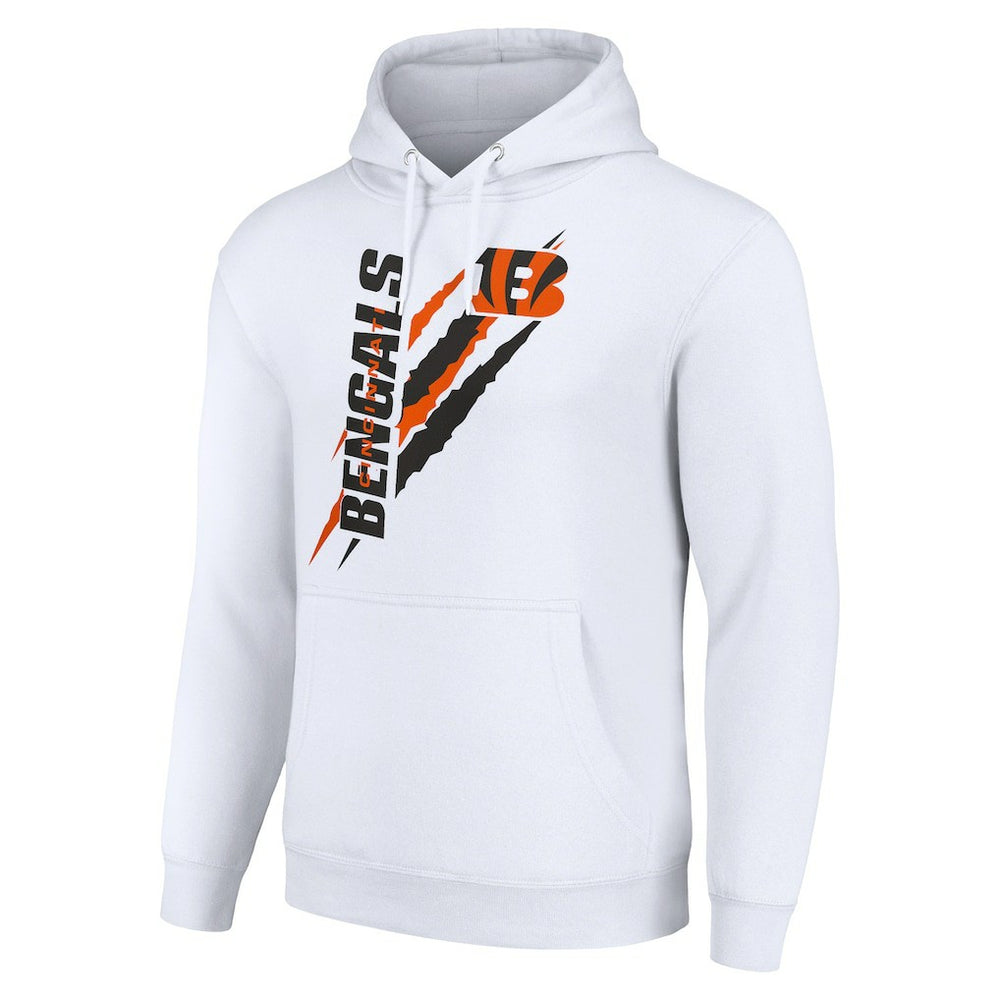 Cincinnati Bengals Starter Unisex Color Scratch Fleece Pullover Hoodie - White discount