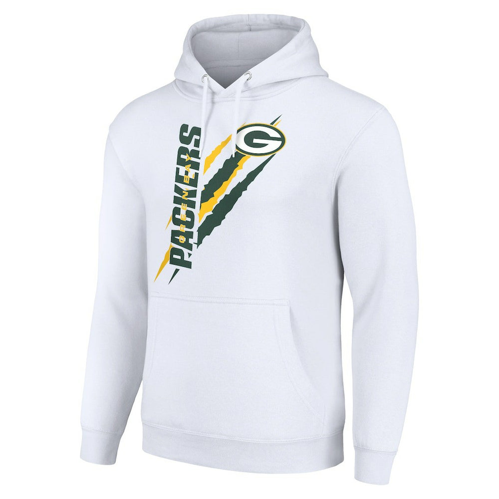 Green Bay Packers Starter Unisex Color Scratch Fleece Pullover Hoodie - White discount