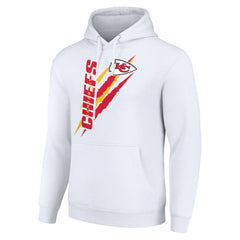 Kansas City Chiefs Starter Unisex Color Scratch Fleece Pullover Hoodie - White outlet