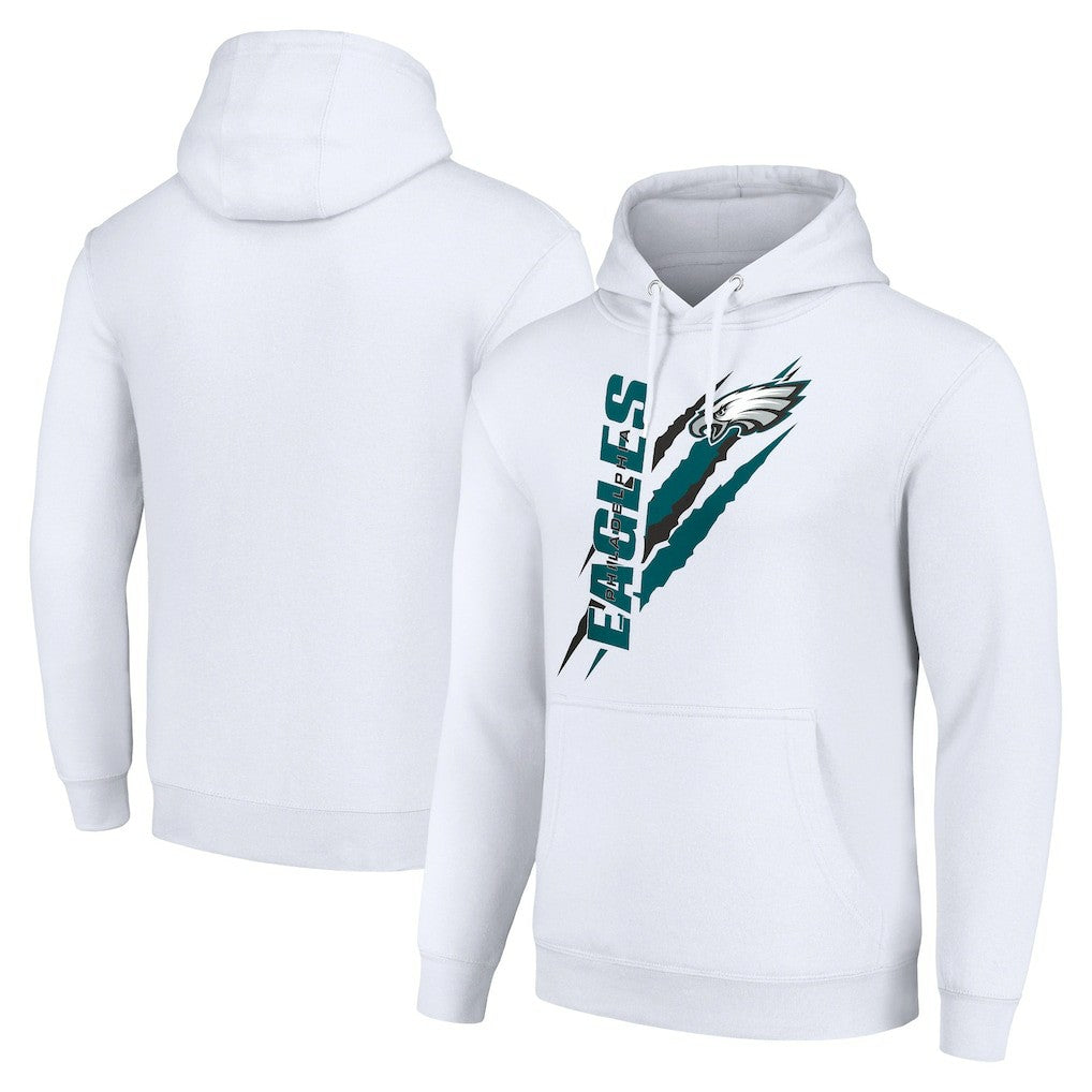 Philadelphia Eagles Starter Unisex Color Scratch Fleece Pullover Hoodie - White sale