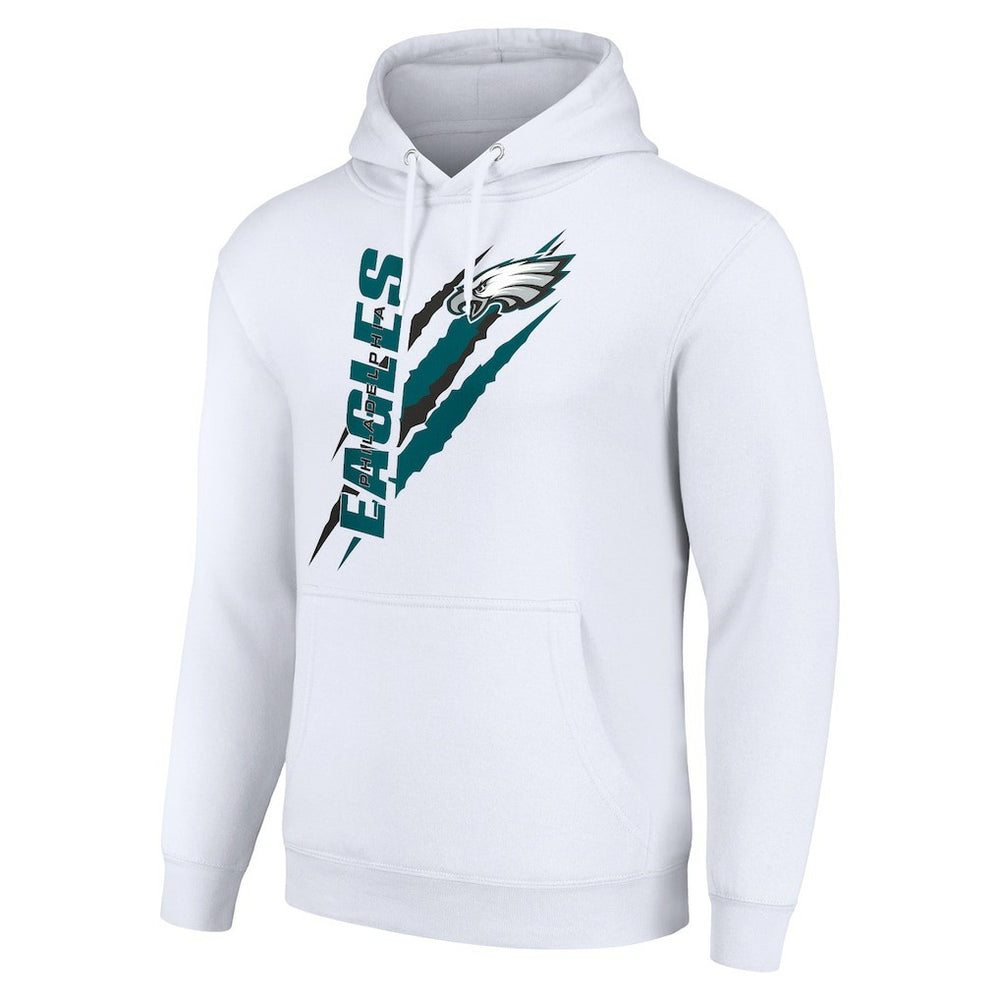 Philadelphia Eagles Starter Unisex Color Scratch Fleece Pullover Hoodie - White sale
