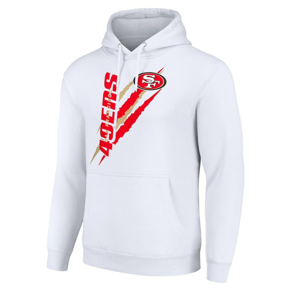 San Francisco 49ers Starter Unisex Color Scratch Fleece Pullover Hoodie - White outlet