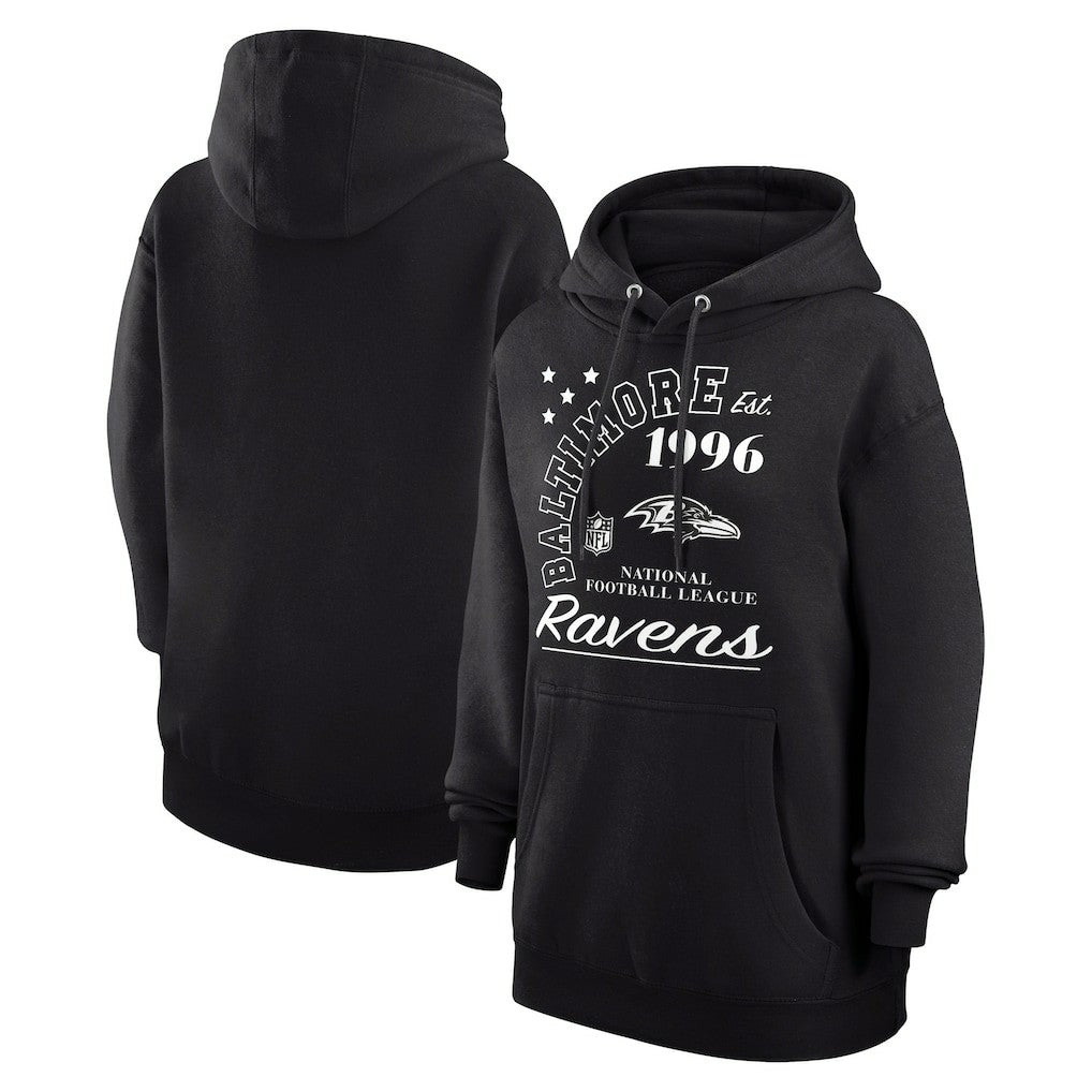 Baltimore Ravens Starter Unisex Arch Team Fleece Pullover Hoodie - Black on sale