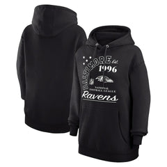 Baltimore Ravens Starter Unisex Arch Team Fleece Pullover Hoodie - Black on sale