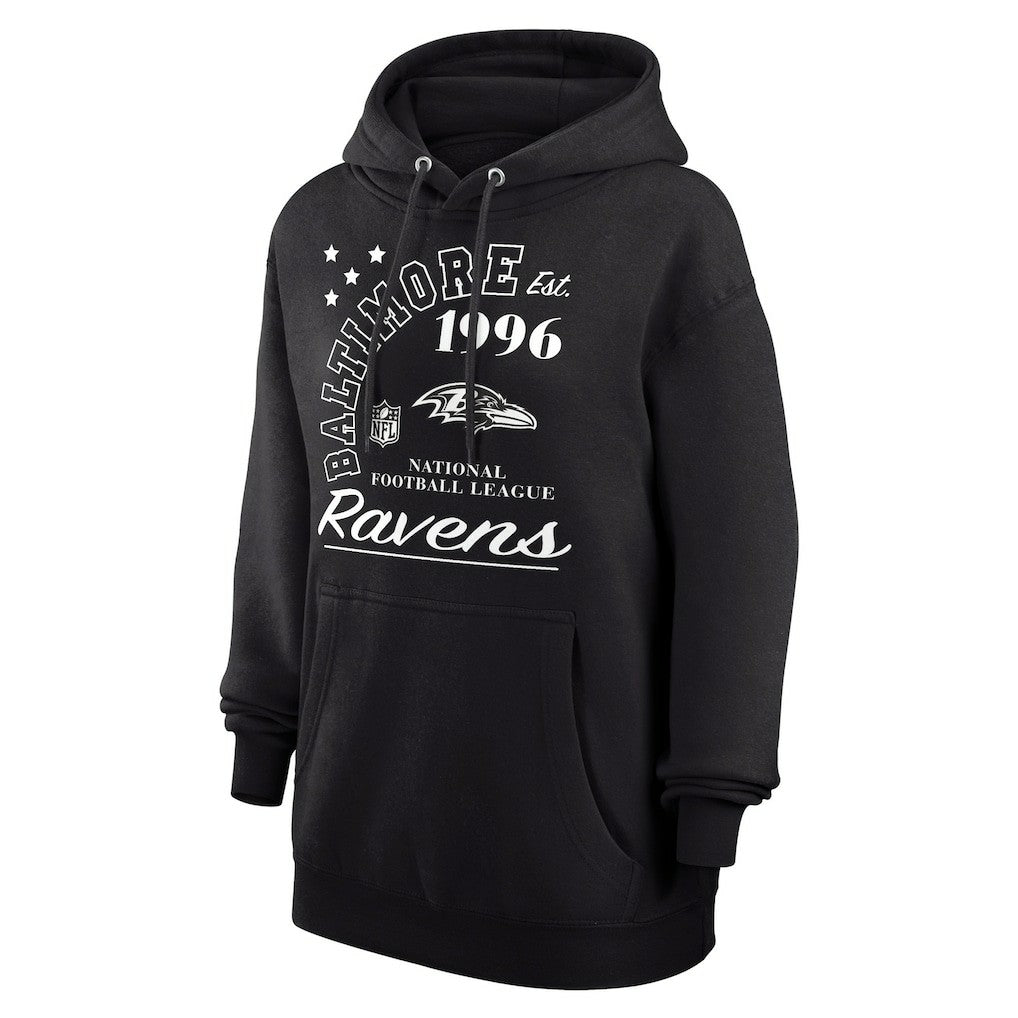 Baltimore Ravens Starter Unisex Arch Team Fleece Pullover Hoodie - Black on sale