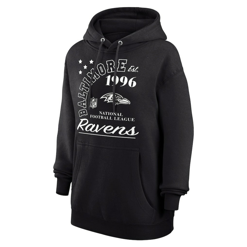 Baltimore Ravens Starter Unisex Arch Team Fleece Pullover Hoodie - Black on sale