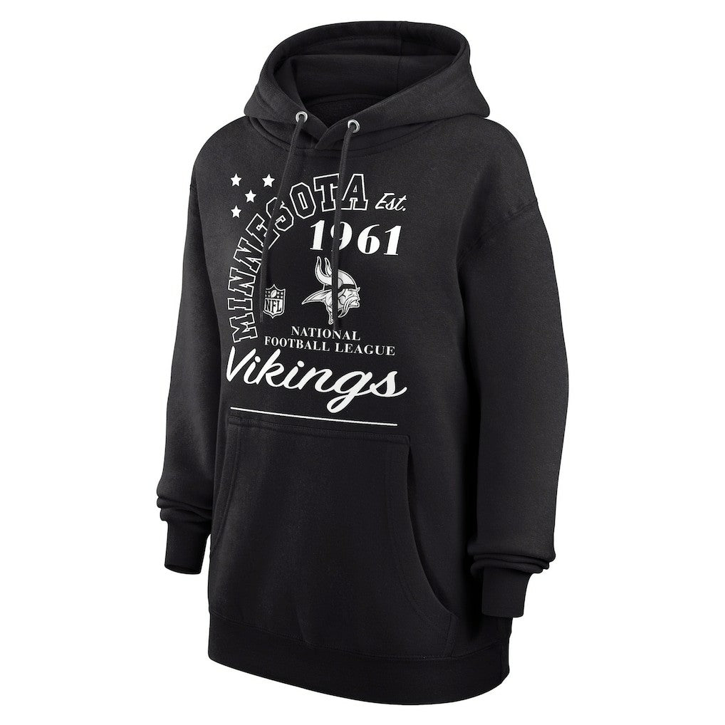 Minnesota Vikings Starter Unisex Arch Team Fleece Pullover Hoodie - Black cheap