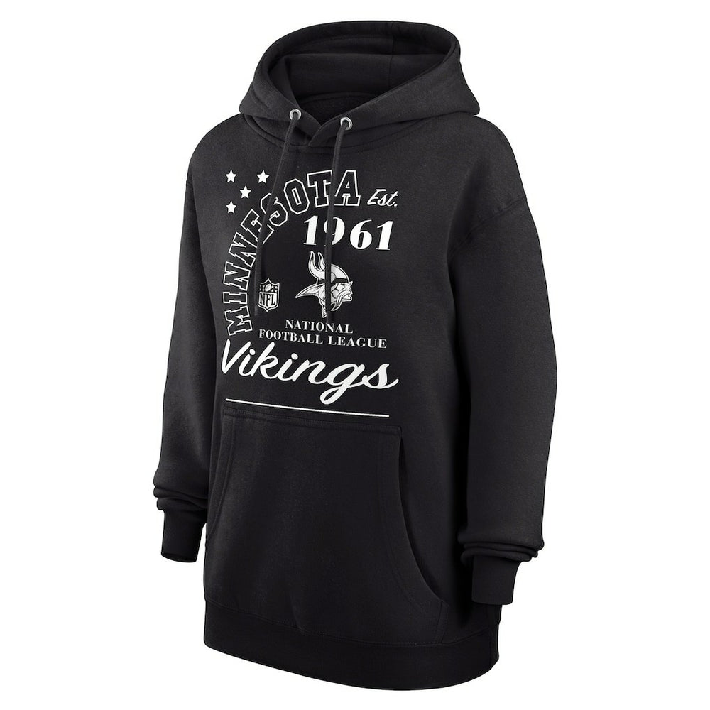 Minnesota Vikings Starter Unisex Arch Team Fleece Pullover Hoodie - Black cheap