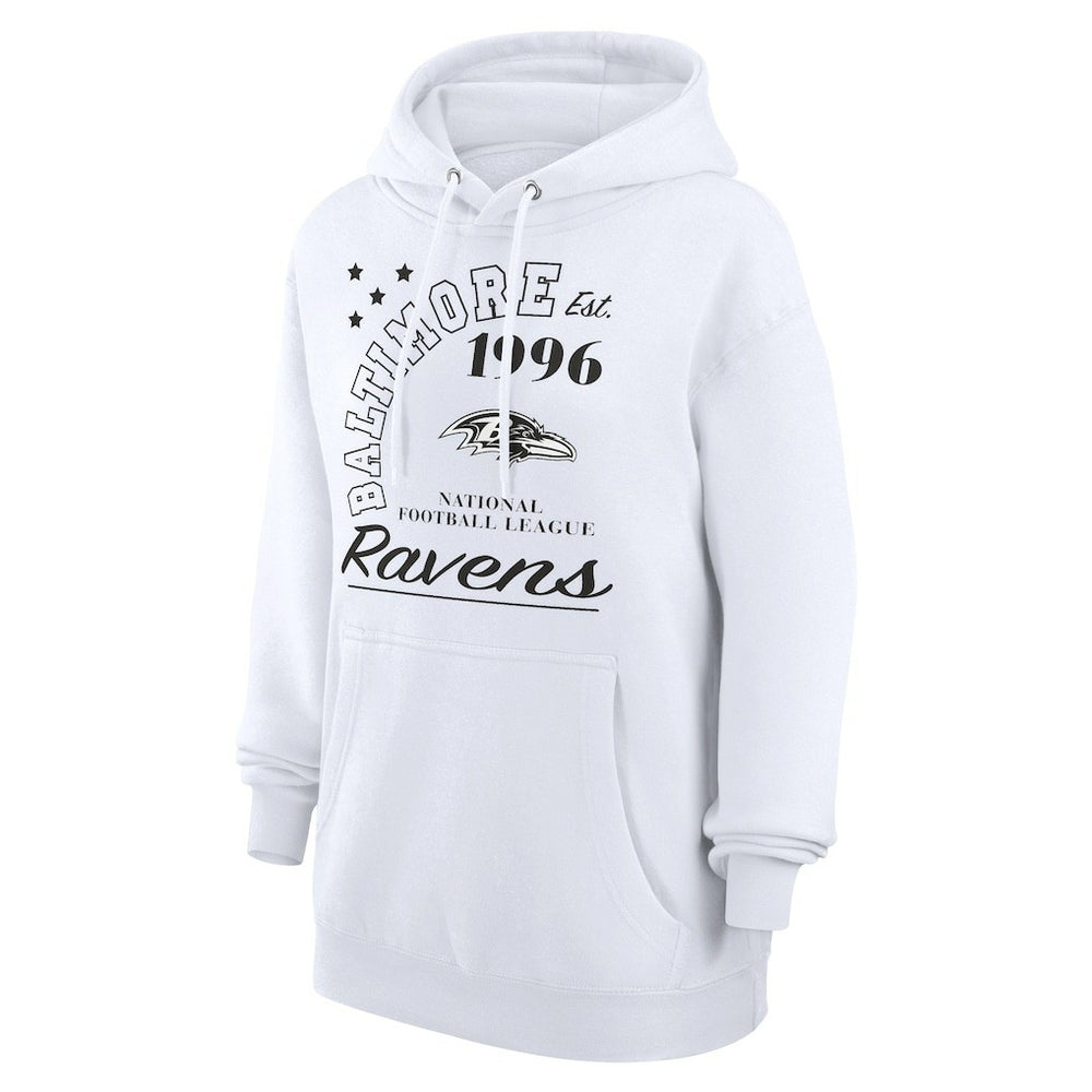 Baltimore Ravens Starter Unisex Arch Team Fleece Pullover Hoodie - White outlet