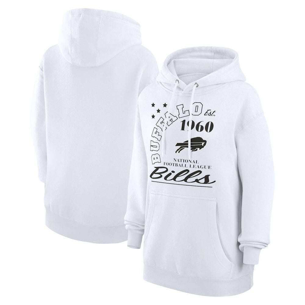Buffalo Bills Starter Unisex Arch Team Fleece Pullover Hoodie - White outlet