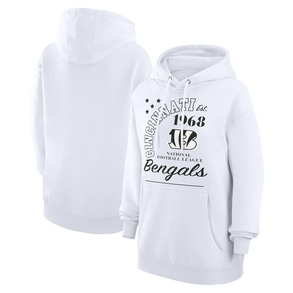 Cincinnati Bengals Starter Unisex Arch Team Fleece Pullover Hoodie - White cheap