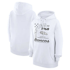 Denver Broncos Starter Unisex Arch Team Fleece Pullover Hoodie - White online