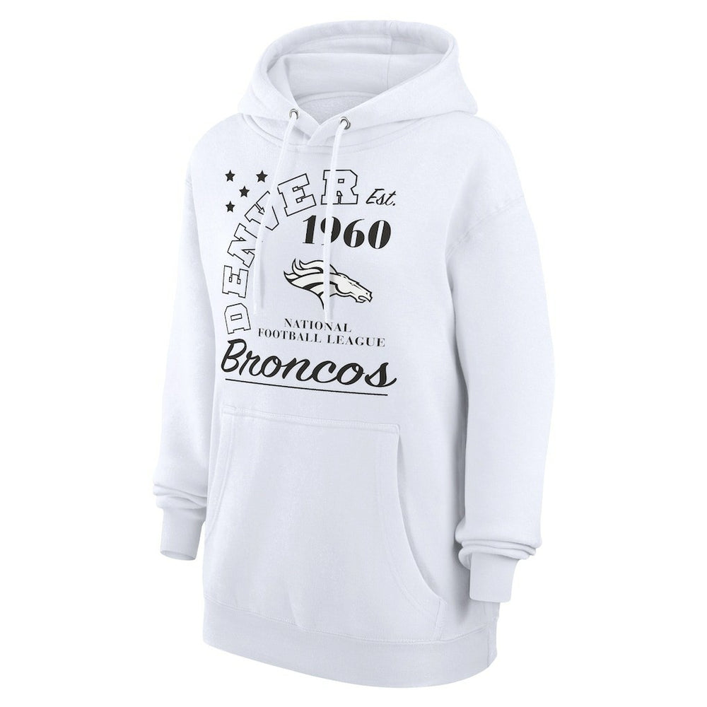 Denver Broncos Starter Unisex Arch Team Fleece Pullover Hoodie - White online