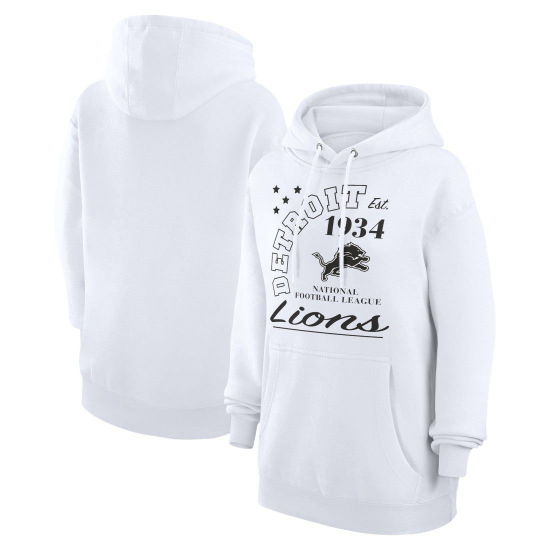 Detroit Lions Starter Unisex Arch Team Fleece Pullover Hoodie - White outlet