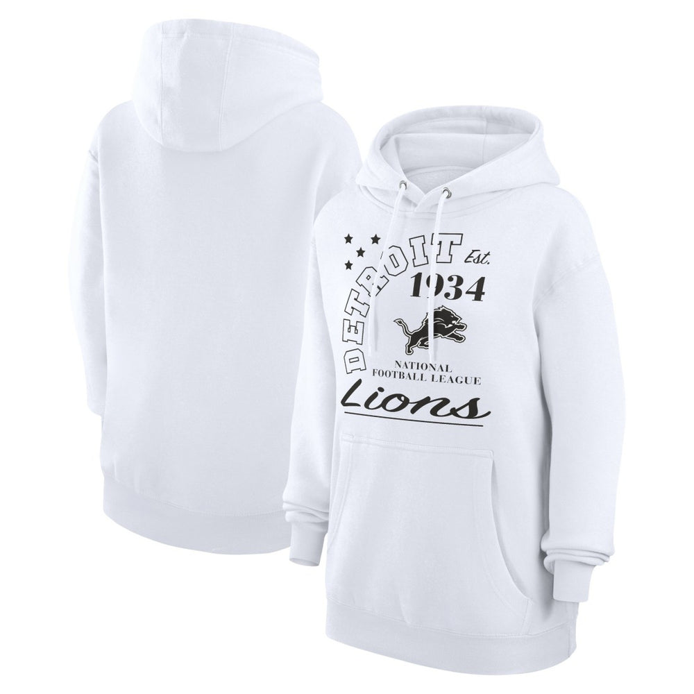 Detroit Lions Starter Unisex Arch Team Fleece Pullover Hoodie - White outlet