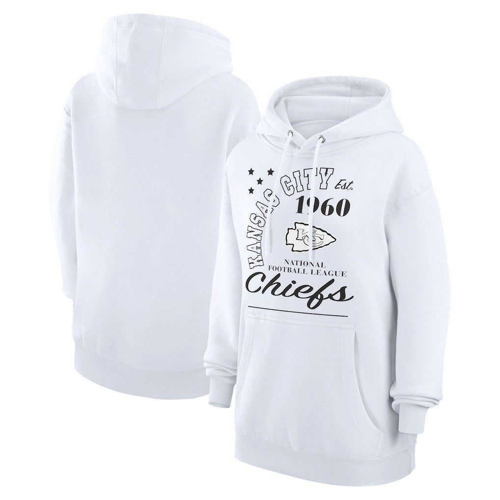 Kansas City Chiefs Starter Unisex Arch Team Fleece Pullover Hoodie - White outlet