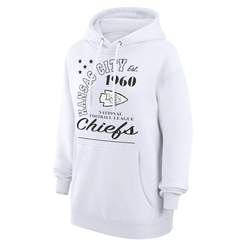 Kansas City Chiefs Starter Unisex Arch Team Fleece Pullover Hoodie - White outlet