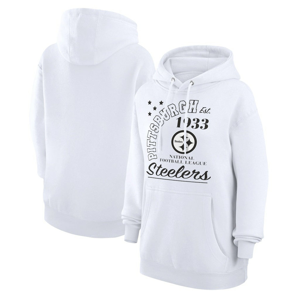 Pittsburgh Steelers Starter Unisex Arch Team Fleece Pullover Hoodie - White on sale