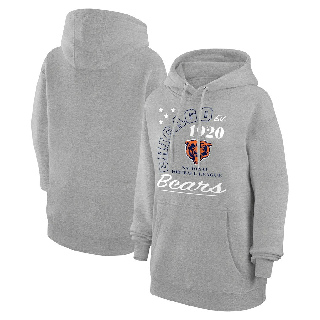 Chicago Bears Starter Unisex Arch Team Fleece Pullover Hoodie - Heather Gray outlet