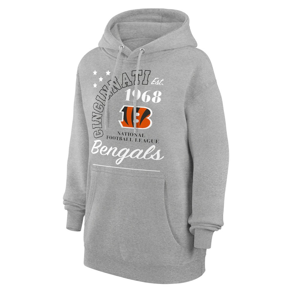 Cincinnati Bengals Starter Unisex Arch Team Fleece Pullover Hoodie - Heather Gray on sale