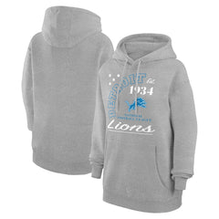 Detroit Lions Starter Unisex Arch Team Fleece Pullover Hoodie - Heather Gray outlet