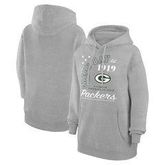 Green Bay Packers Starter Unisex Arch Team Fleece Pullover Hoodie - Heather Gray cheap