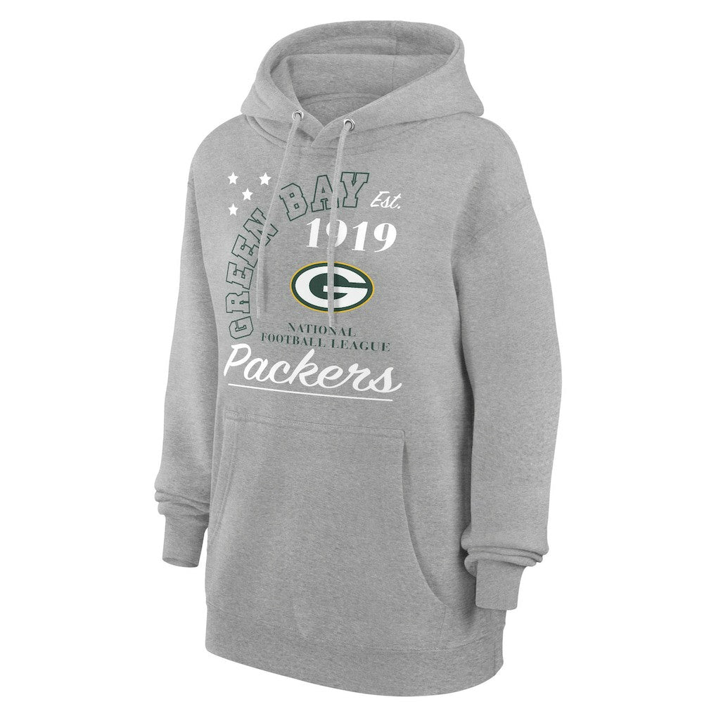 Green Bay Packers Starter Unisex Arch Team Fleece Pullover Hoodie - Heather Gray cheap